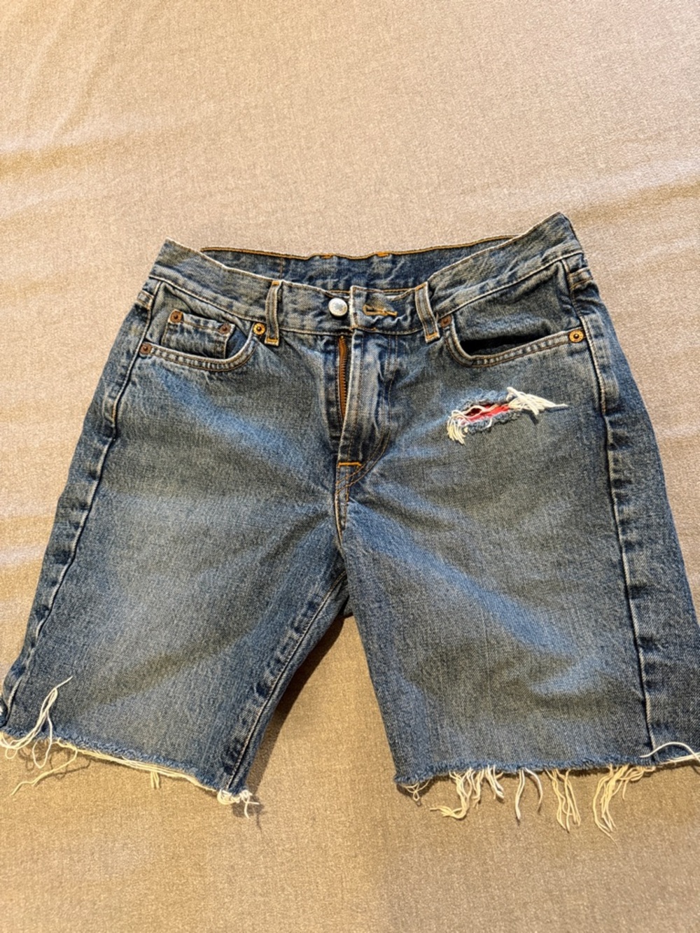 Distressed Cutoff Denim Shorts Vintage Lucky Brand